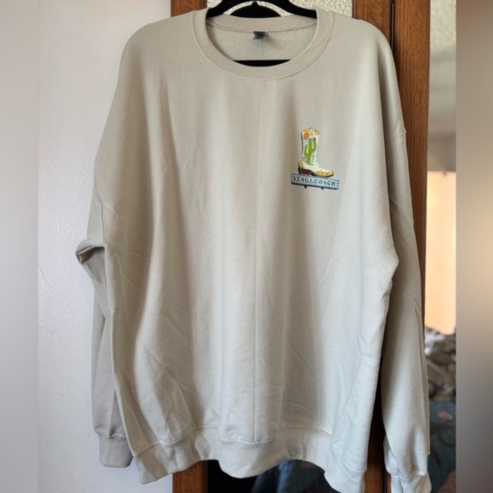 Stagecoach  country music festival Beige crewneck sweatshirt xl unisex  New